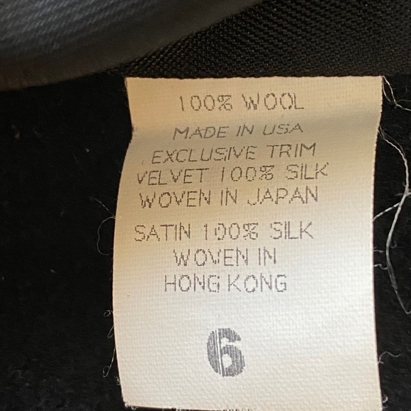 SEARLE VINTAGE HOODED 100% WOOL SATIN VELVET TRIM CHERRY BLOSSOM SHORT COAT, 6 - Picture 4 of 7